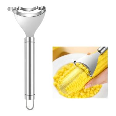 Imagem de Raspador de Milho Inox Descascador Debulhador Manual Afiado Leve Resistente Não Enferruja