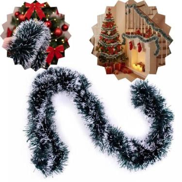 Imagem de Festao nevado natalino enfeite para árvore de natal guirlandas decoraç