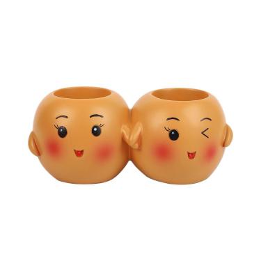 Imagem de Porta-canetas Creative Resin Double Face Cute Expression D