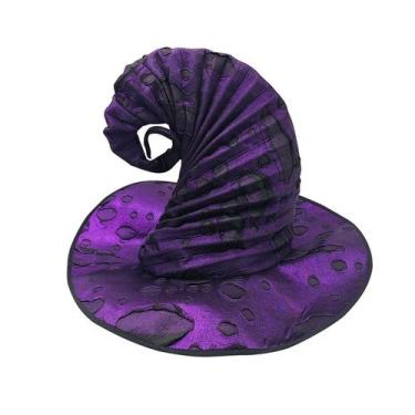 Imagem de Chapéu de bruxa, festa de Halloween, cosplay, poliéster roxo - yiweisa