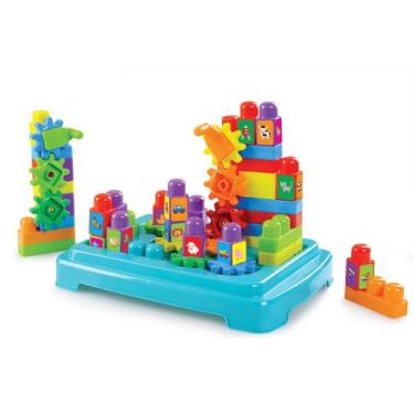 Imagem de Blocos Didático de Montar Infantil Estrelas Mágicas Dismat 53 peças MK