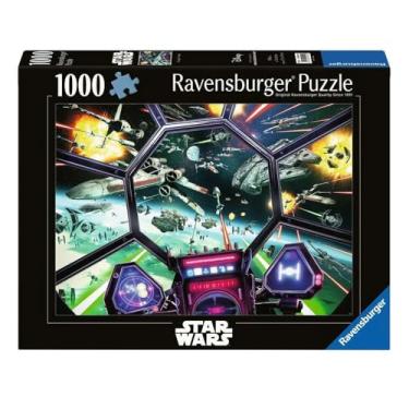 Imagem de Ravensburger Puzzle 2D 1000 elementów: Star Wars TIE Fighter Cockpit, Nowy design