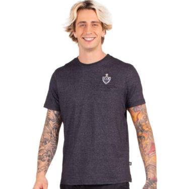 Imagem de Camiseta Atlético Mineiro Escudo Bordado Masculina-Masculino