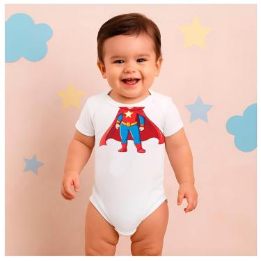 Imagem de Body Manga Curta Techmalhas Estampa Suoer Heroi America-Unissex