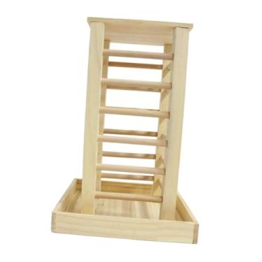 Imagem de WeiLaiKeQi Alimentador de feno para coelhos, suporte de feno multifuncional de madeira para grama, comedouro para ouriços, cobaias e gerbos.