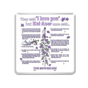 Imagem de UJIMS Powerless Book Merch Powerless Acrílico Sinal Decorativo Fantasia Romantasy Presentes de Leitura Presente Inspirado em Livro Destemido (PQDesktop)