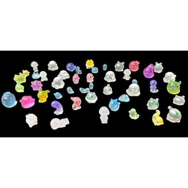 Imagem de Mini enfeites de resina luminosos, conjunto de berloques em miniatura, enfeites pequenos para fazer garrafas, faça você mesmo, aquário de peixes, paisagem, artesanato, decorações de jardim, 49 peças