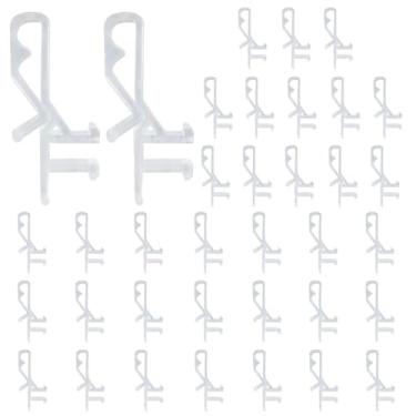 Imagem de Murtenze 36 peças de clipes de sanefa ocultos, clipes transparentes de 4,5 cm para persianas horizontais e venezianas