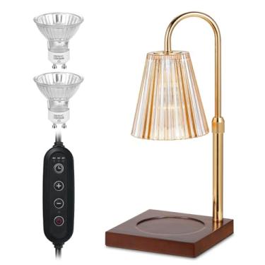 Imagem de Quarto Sala de Estar Lâmpada Cera Velas Aromática com Dimmer Decorativa Timer Automático 2 Lâmpadas Incluídas Sem Chama