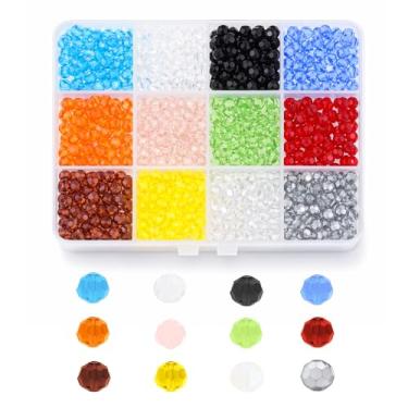 Imagem de Mandala Crafts Contas de cristal redondas de 6 mm – 480 contas de vidro facetadas para fabricação de joias, pulseiras, colares, brincos e contas