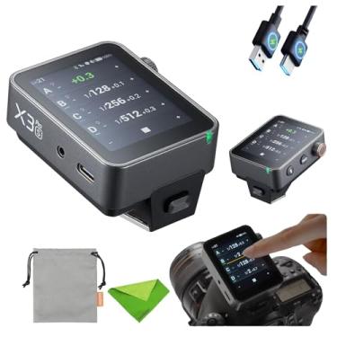 Imagem de Godox Disparador de flash sem fio X3 Pro-S TTL para Sony, com controle de aplicativo Bluetooth e liberação do obturador da câmera, transmissor colorido de tela sensível ao toque de 6,1 cm, bateria de