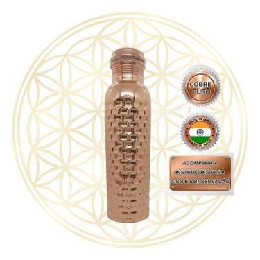 Imagem de Garrafa de Cobre Puro Indiana Ayurvédica Cor:BRICK - Fluir, BRICK