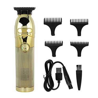 Imagem de Máquina de cortar cabelo elétrica masculina Ainoli com carregamento USB profissional para corte de cabelo e aparador (Ouro)