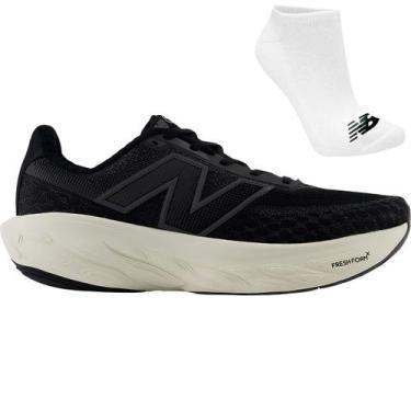 Imagem de Kit Tênis New Balance Fresh Foam X 1080 V14 e Meia, 43, Preto, Cinza, 