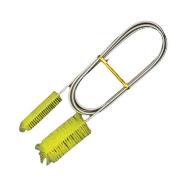 Imagem de Escova De Limpeza Flexível De Aço Inoxidável Para Aquário Com Cabeça D
