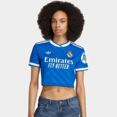 Imagem de Camisa Real Madrid Third 25/26 s/n Torcedor Cropped Adidas Feminina-Feminino