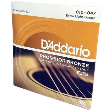 Imagem de Encordoamento Violão Aço 10-47 Daddario Phosphor Bronze Ej15
