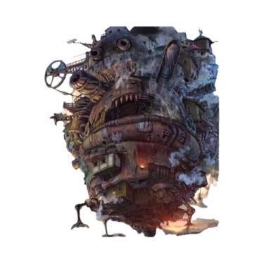 Imagem de Pôster Em Tela Do Castelo Andante De Howl Da Studio Ghibli, Arte Retrô