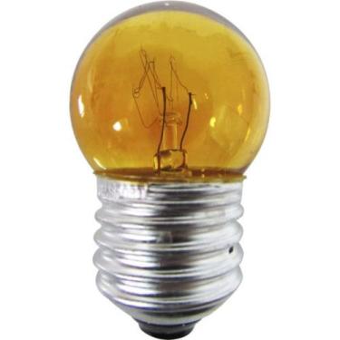 Imagem de Lampada Bolinha Brasfort 07Wx220V Ambar 8472 - Kit C/25, 220V
