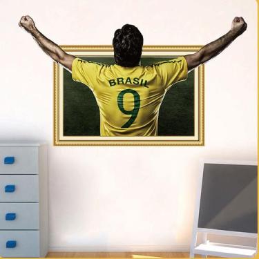 Imagem de Adesivos de parede 3D Soccer Player Celebration Pose 50x70cm PVC - yiw