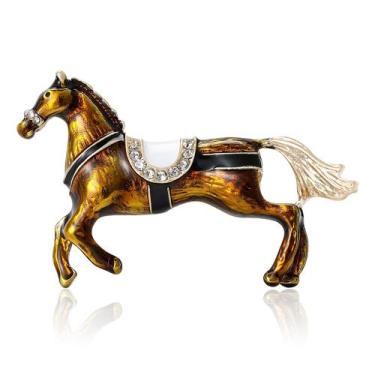Imagem de Brooch Pin Vintage Horse Enamel Alloy para mulheres - yiweisai