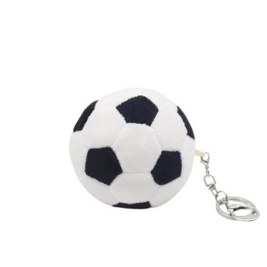 Imagem de Chaveiro, bola de futebol de pelúcia, mini futebol, 8 cm, macio e real