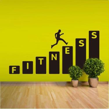 Imagem de Adesivo de parede Fitness Motivational PVC 55x43cm - Genérico - yiweis
