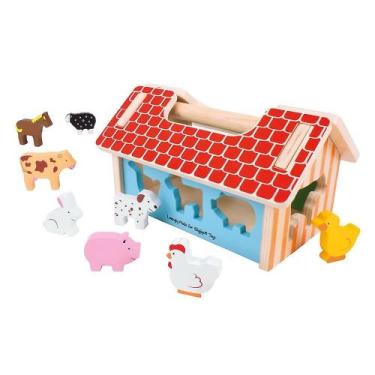 Imagem de Classificador de fazenda de madeira Toy Bigjigs para crianças de 3 ano