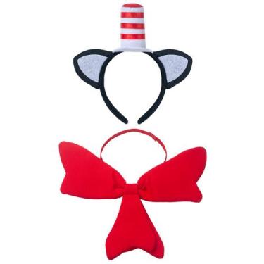 Imagem de Kit de acessórios de fantasia GHGMAO Cat in The Hat para crianças a pa