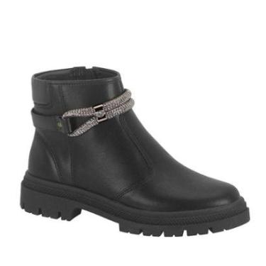Imagem de Bota Moleca Coturno Tira Cristal Feminina-Feminino
