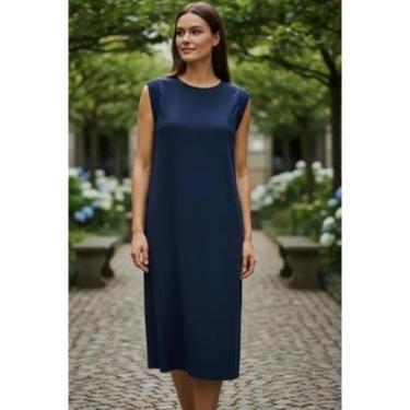 Imagem de Vestido Midi Chá Lunender Sem Mangas Em Malha-Feminino