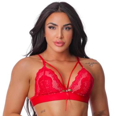 Imagem de Sutiã Rendado sem Bojo Multicolorido com Laço Monalisa, M, Preto