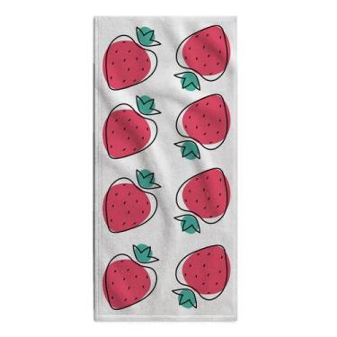 Imagem de Toalha Infantil Algodão Estampa Frutas Frutinhas Para Praia Banho Pisc