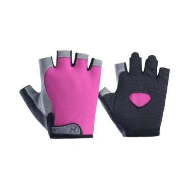 Imagem de Luvas De Academia Unissex Antiderrapantes Sem Dedos Para Levantamento 
