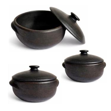 Imagem de Kit 3 Panelas Barro Capixaba P/ Caldos Moqueca Presente Mães - Ô Bichi