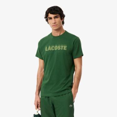 Imagem de Camiseta Esportiva Ultra Dry com Estampa Gráfica - Lacoste, Verde, PP