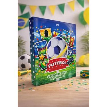 Imagem de Fichário Porta Cards Futebol A4 com 10 Folhas Plásticas Colecionador -