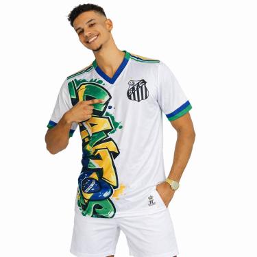 Imagem de Camisa Santos Brasil Seleção Quebrada Brasileira Copa Branca