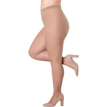 Imagem de Meia Calça Loba Clássica Fina Fio 20 Plus Size 5795-001, Po de arroz, 