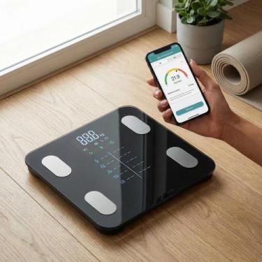 Imagem de Balança Bioimpedância Smart Bluetooth: Gordura, IMC - Congratulations 