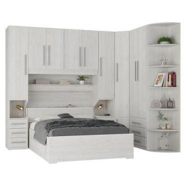 Imagem de Dormitório Queen Size Sem Cama 1219s Carvalho Claro - Móveis Ilan