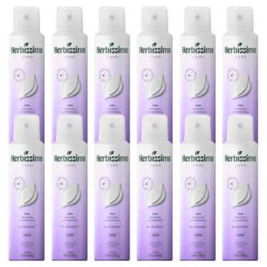 Imagem de Kit 12 Desodorante Aerossol Herbíssimo Care Sem Álcool Lavanda 150Ml  