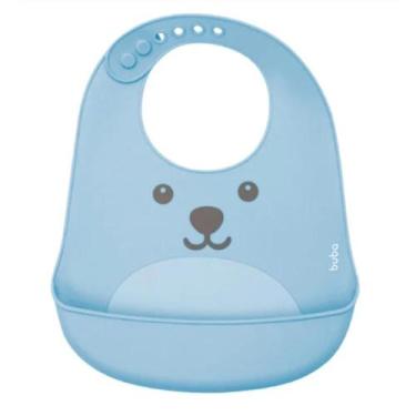 Imagem de Babador de Silicone com Pega Migalhas Gumy Azul - Buba, Azul