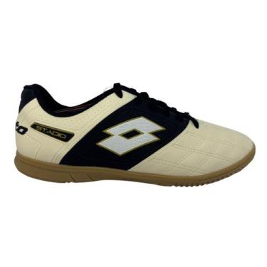 Imagem de Chuteira Futsal Lotto Stadio Potenza Gold Unissex Bege Preto, Bege, 40