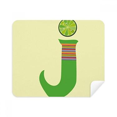 Imagem de J Alphabet Pano de limpeza com estampa de frutas laranja 2 peças de tecido de camurça