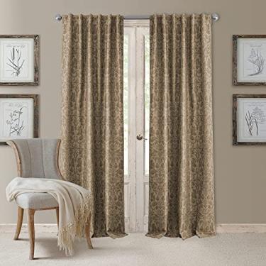 Imagem de Elrene Home Fashions 20861ELR Antonia Blackout Rod Bolso/Painel de cortina de janela, Taupe, 132 cm x 95 cm