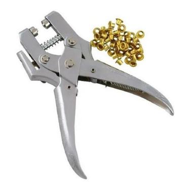 Imagem de Alicate Para Aplicar Ilhós E Furador Vazador 2 Em 1