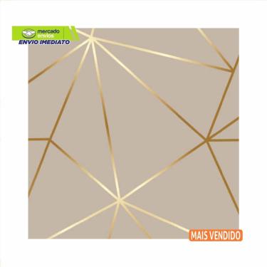 Imagem de Papel De Parede Para Quarto Casal e Sala Fendi Fio Gold 3m