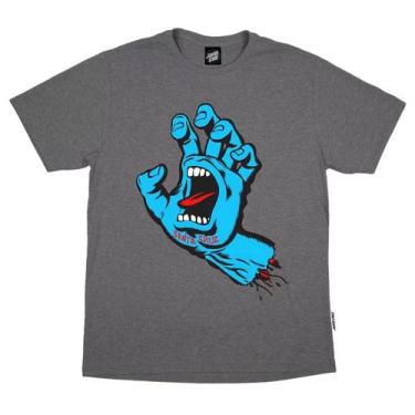Imagem de Camiseta Santa Cruz Screaming Hand Front Chumbo Mescla