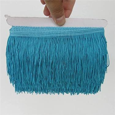 Imagem de 5 jardas/lote 10 cm de largura franja guarnição de renda borla aparamento de franja para DIY vestido latino acessórios de roupas de palco fita de renda, rosa